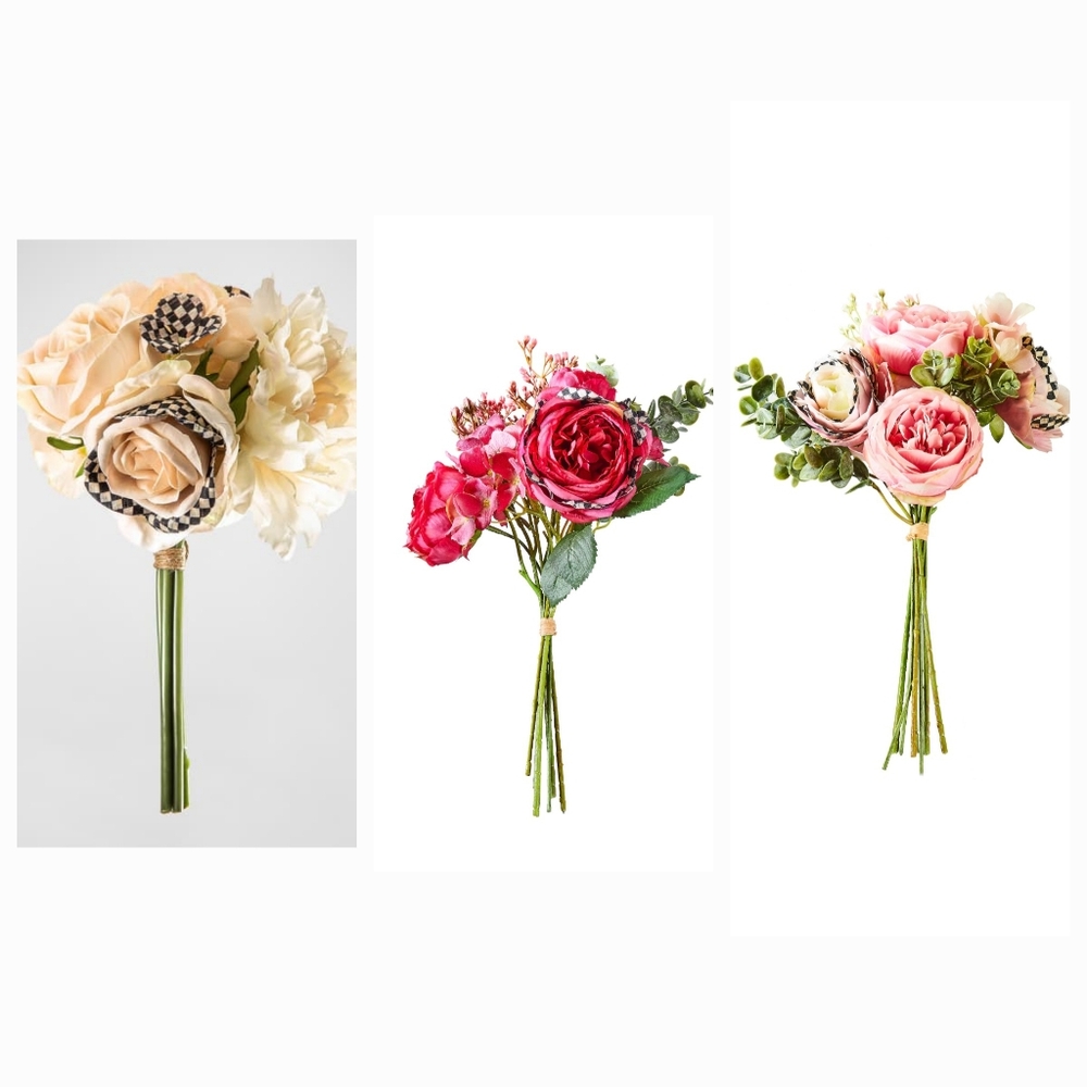 NWT MACKENZIE CHILDS BOUQUETS (ONE OF EACH COLOR) ALL FOR 90